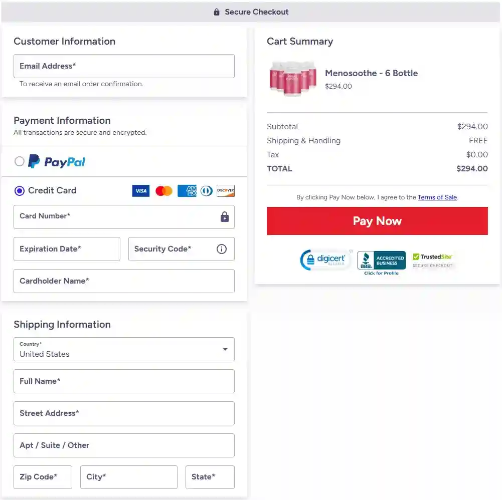 menosoothe buy page